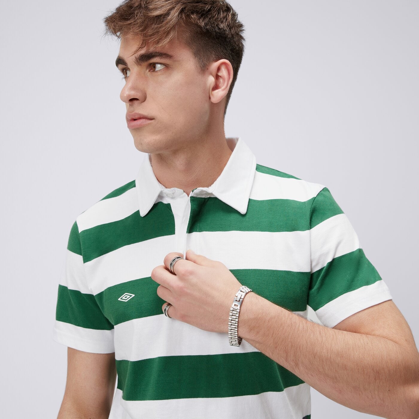 Koszulka polo męska UMBRO POLO ESS SHIRT ul125pom10001 kolor biały