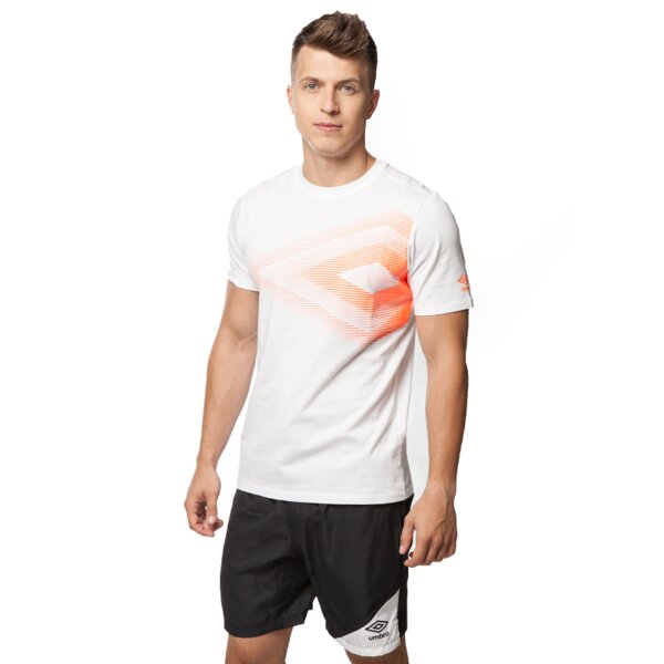 Koszulka męska UMBRO T-SHIRT VELOCITA GRAPHIC 63143u37o kolor biały