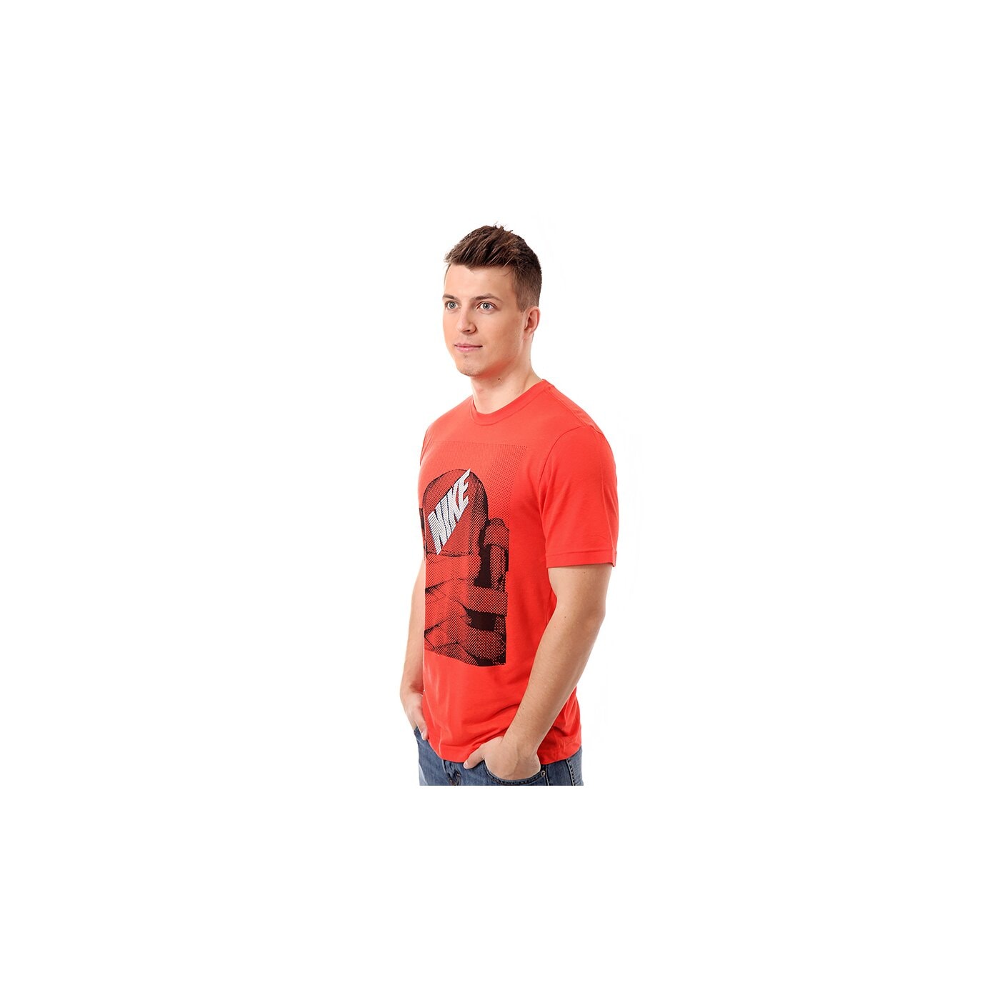 Koszulka męska NIKE T-SHIRT TEE-TONGUE TIED 589748633 kolor czerwony