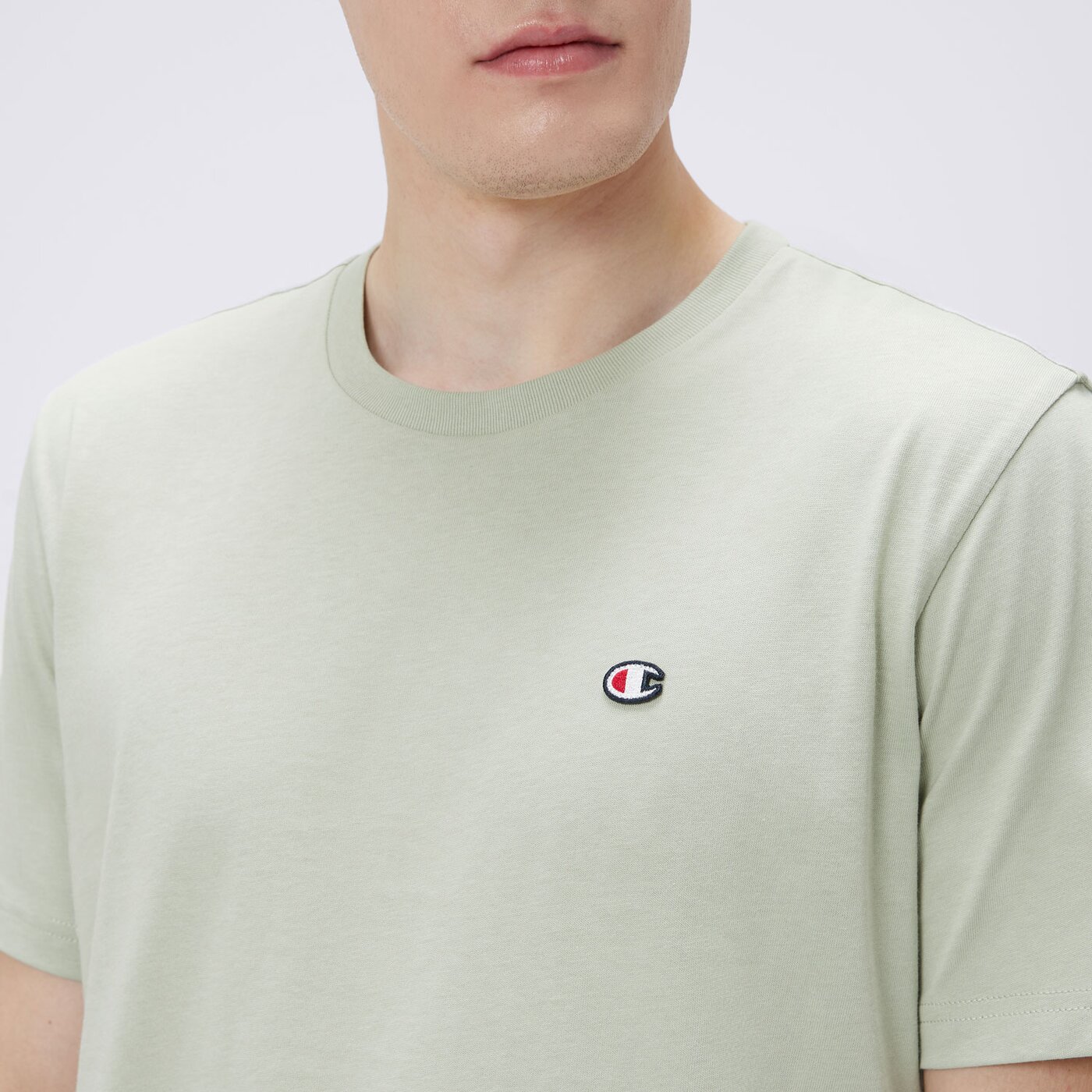 Koszulka męska CHAMPION T-SHIRT CREWNECK TEE 220453gs072 kolor zielony