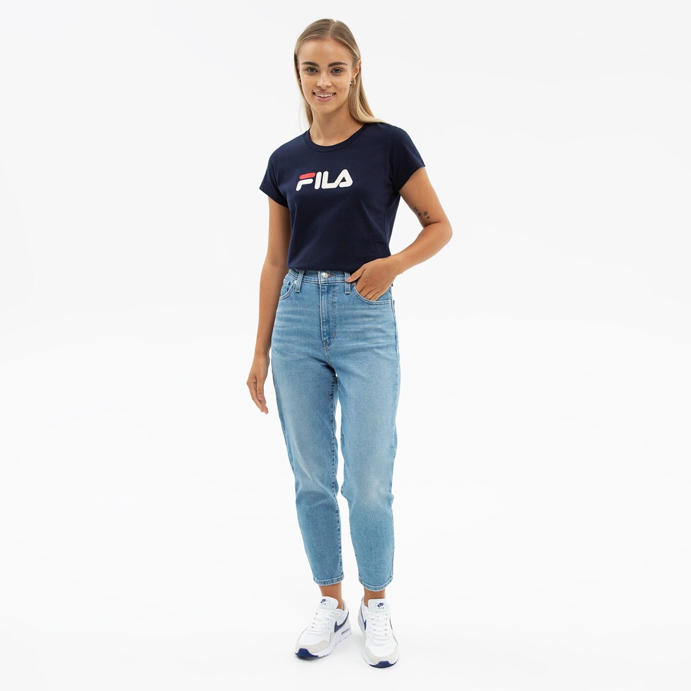 Koszulka damska FILA T-SHIRT CECILY ss19spw117410 kolor granatowy