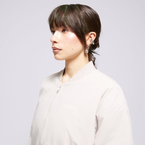 Kurtka przejściowa damska NEW BALANCE KURTKA LINEAR HERITAGE WOVEN BOMBER wj33507mnk kolor szary