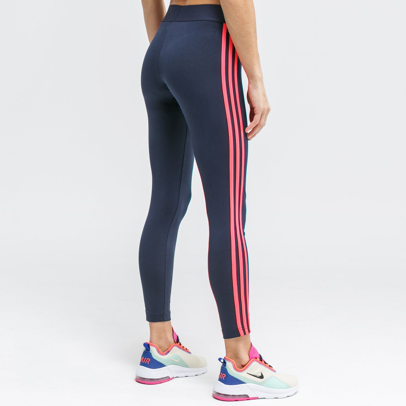 Spodnie dresowe damskie ADIDAS LEGGINGS W E 3S gd4345 kolor granatowy