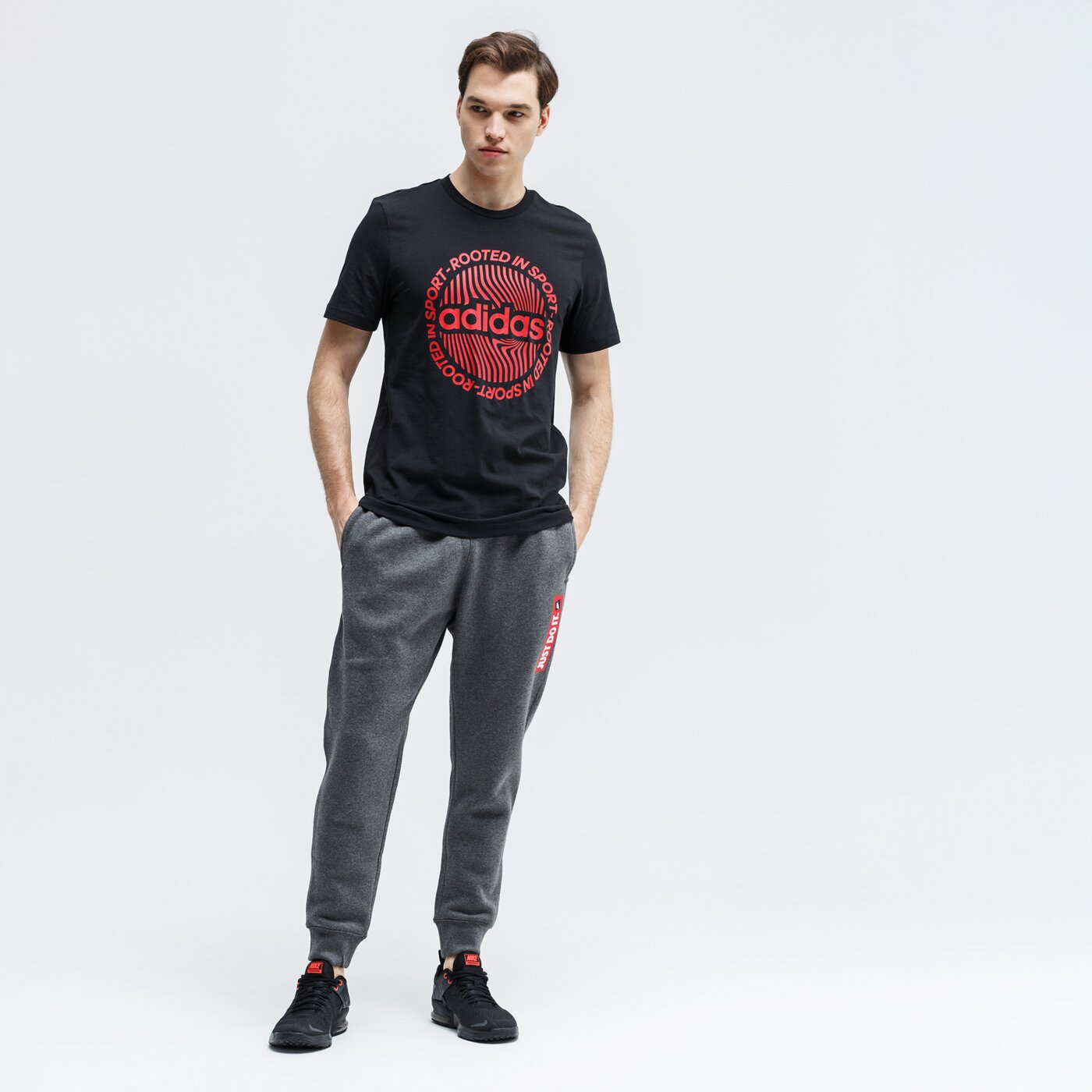 Spodnie dresowe męskie NIKE SPODNIE M NSW JDI JGGR FLC BSTR bv5099-071 kolor szary