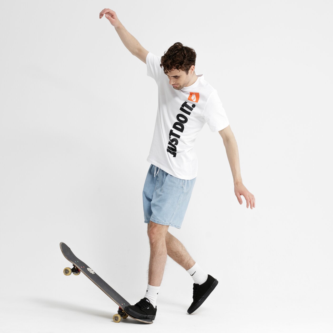 Koszulka męska NIKE T-SHIRT SS M NSW TEE HBR JDI 2 av9986-100 kolor biały