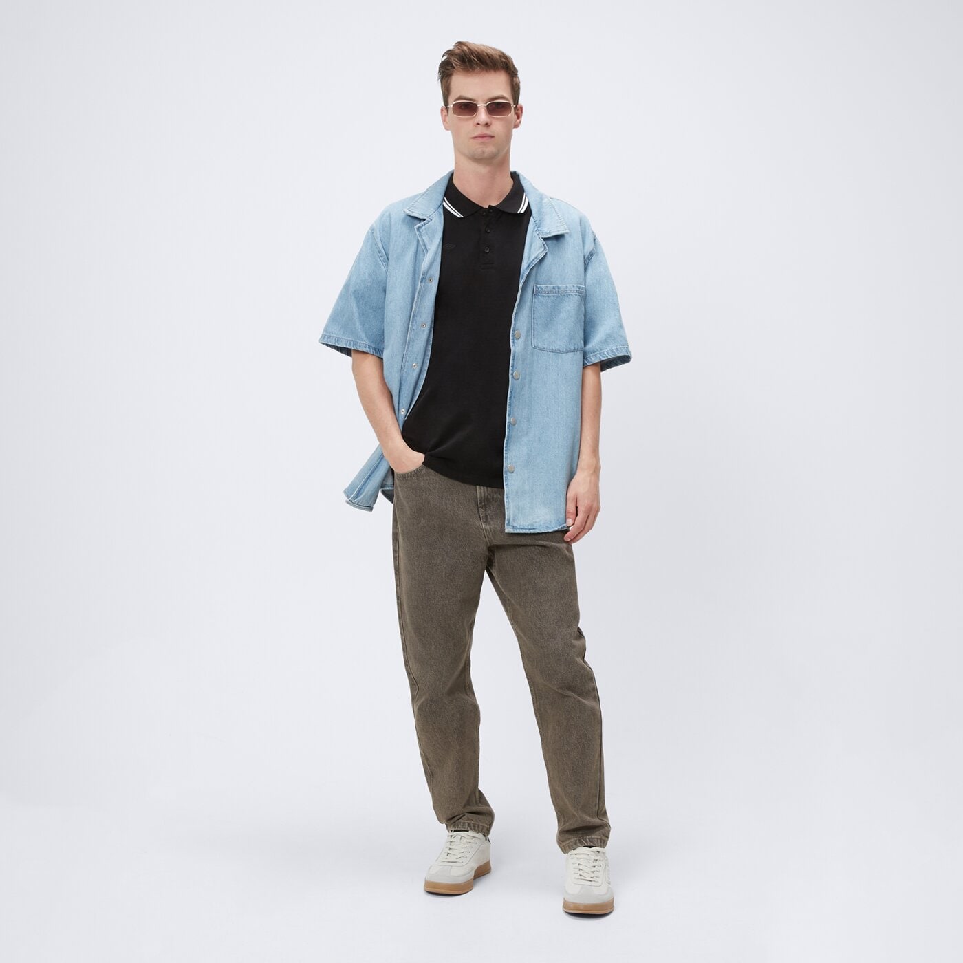 Koszulka polo męska UMBRO POLO ESS SHIRT ul125pom01002 kolor czarny