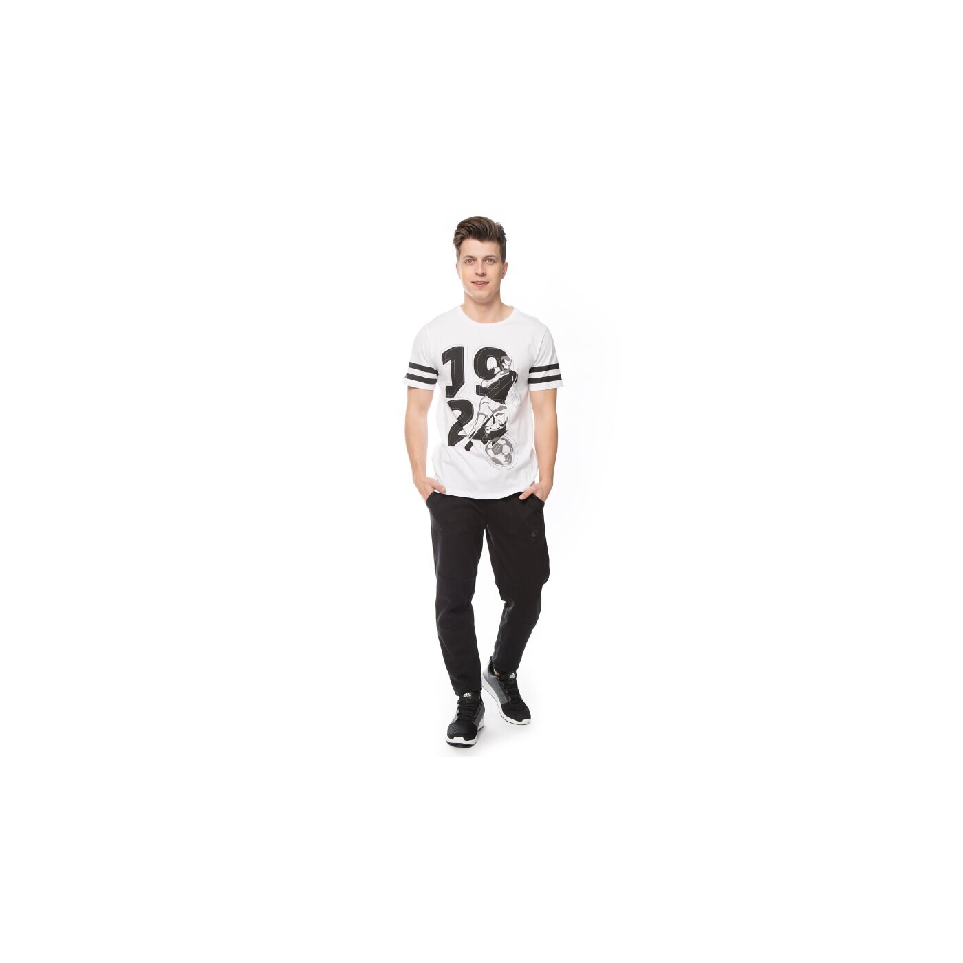 Koszulka męska UMBRO T-SHIRT BALLO ul16tsm83001 kolor biały