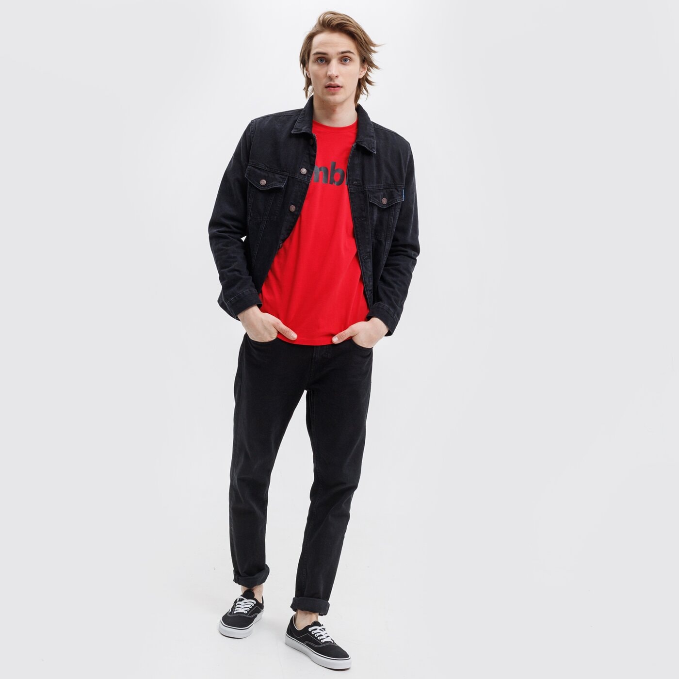 Koszulka męska UMBRO T-SHIRT LINEAR LOGO GRAPHIC 65551u-6ak kolor czerwony