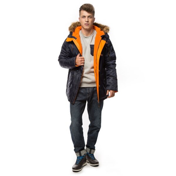 Kurtka zimowa męska CONFRONT KURTKA BIZON cf35kum03001 kolor granatowy