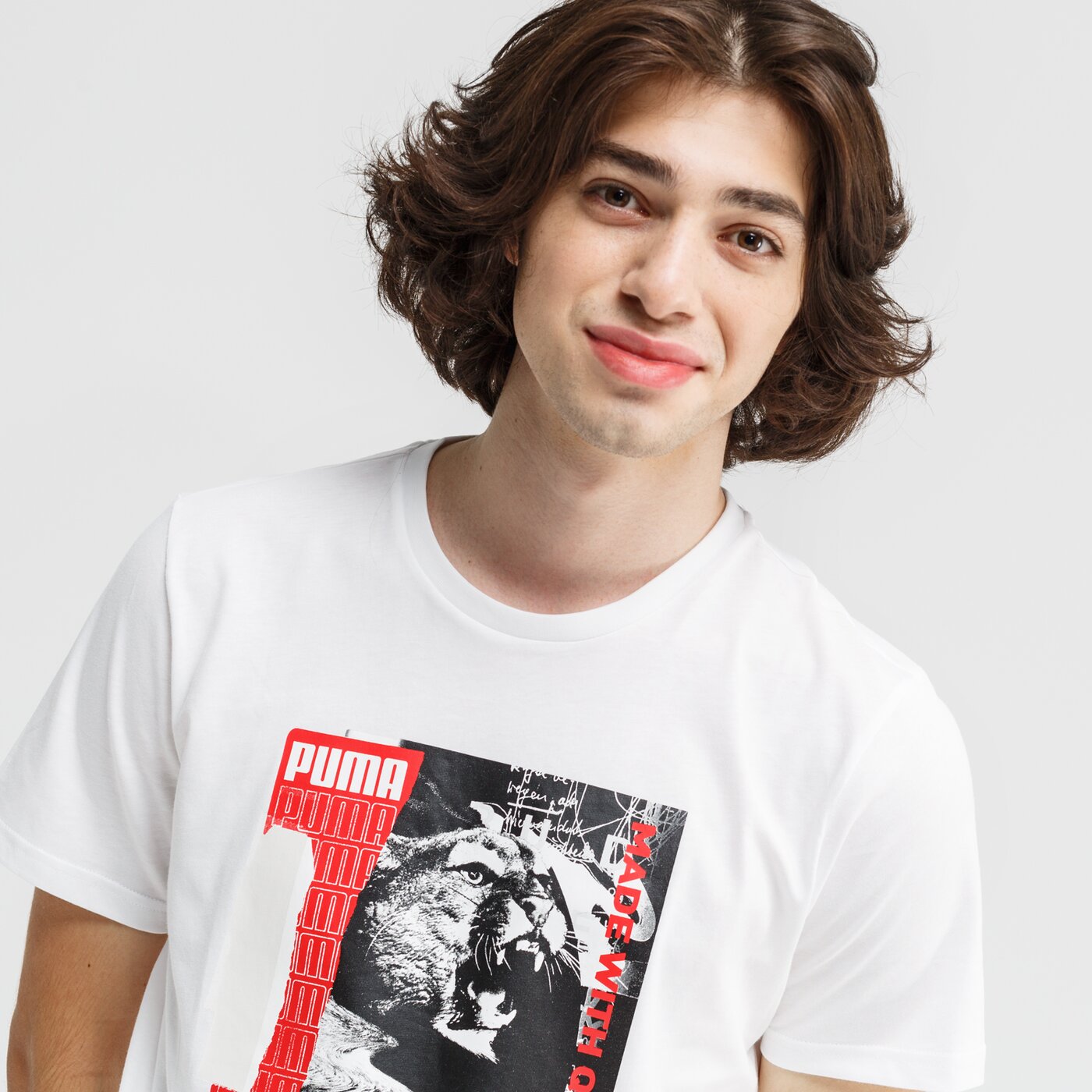 Koszulka męska PUMA T-SHIRT PHOTO 584516 02 kolor biały