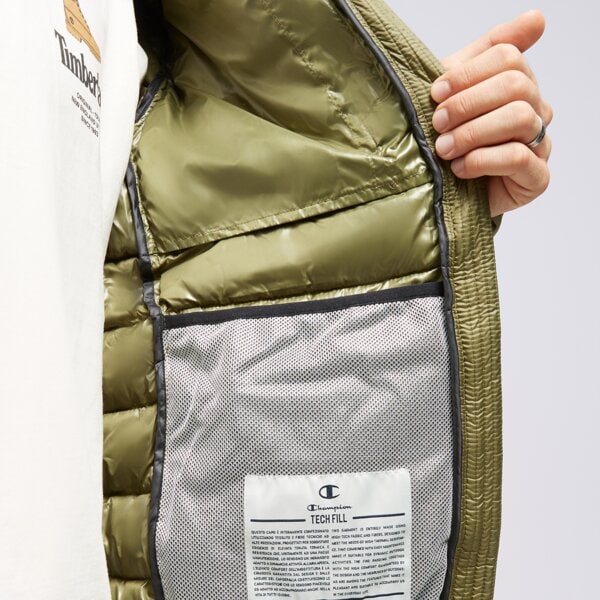 Kurtka zimowa męska CHAMPION KURTKA ZIMOWA HOODED JACKET 219184gs554 kolor zielony