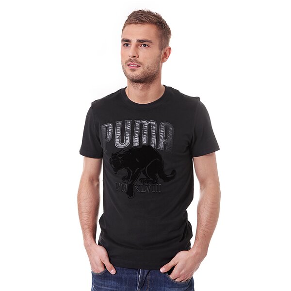 Koszulka męska PUMA T-SHIRT VARSITY 1-UP TEE 56566119 kolor czarny