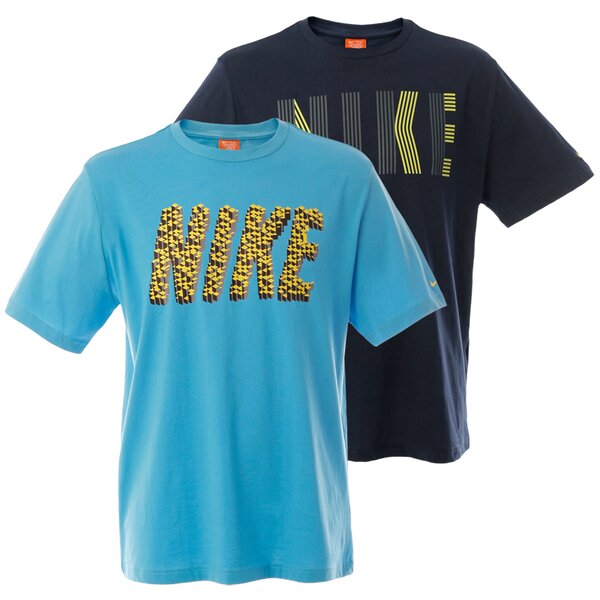 Koszulka męska NIKE T-SHIRT HS MENS GRAPHIC DOUBLE PACK #473380413 kolor multicolor