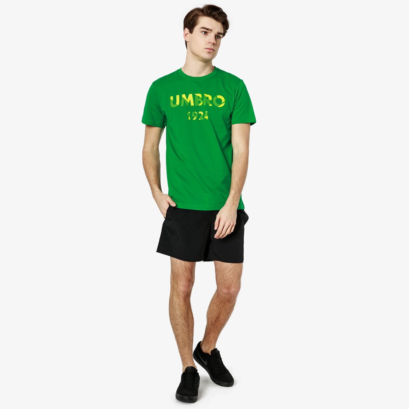 Koszulka męska UMBRO T-SHIRT SS MOKAT ul19tsm13002 kolor zielony