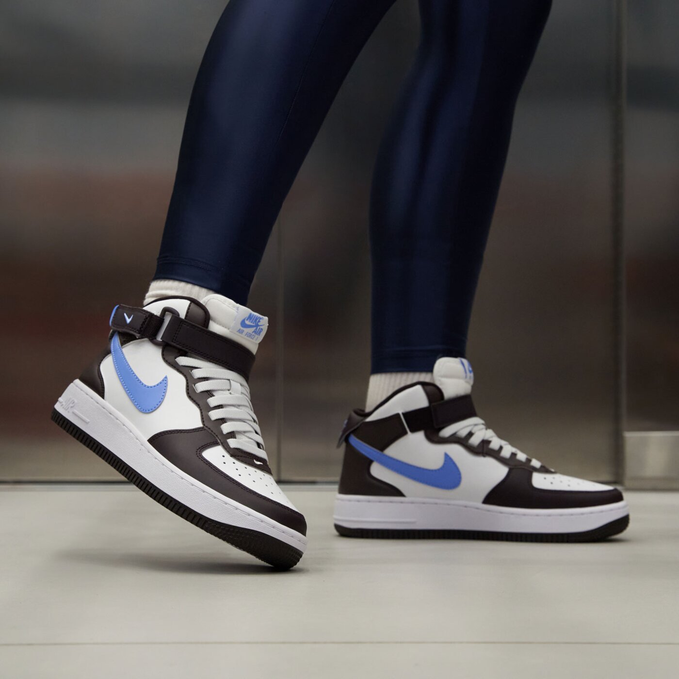 Buty dziecięce NIKE AIR FORCE 1 MID EASYON fn1193-600 kolor biały