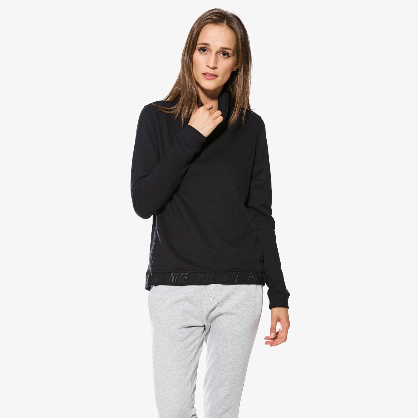 Bluza damska NIKE BLUZA W NK DRY TOP COWL NECK 860130010 kolor czarny