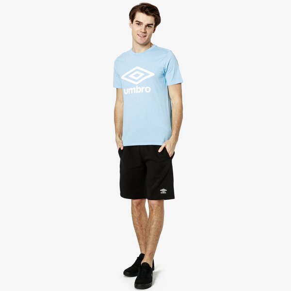 Koszulka męska UMBRO T-SHIRT SS FW LARGE LOGO COTTON 65352u-gt5 kolor niebieski