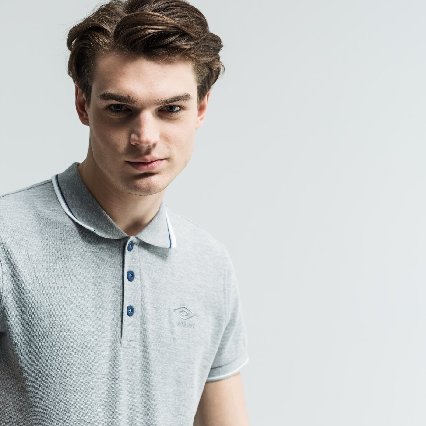 Koszulka polo męska UMBRO POLO NATLO ul19pom06001 kolor szary