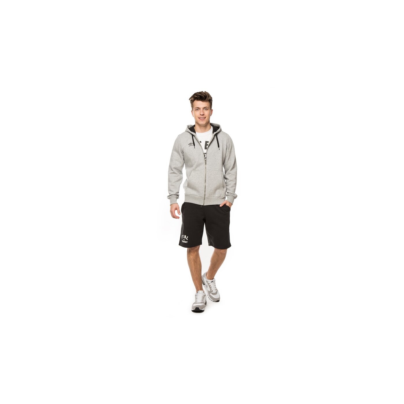 Bluza męska UMBRO BLUZA HOODED FULL ZIP 63167u263 kolor szary