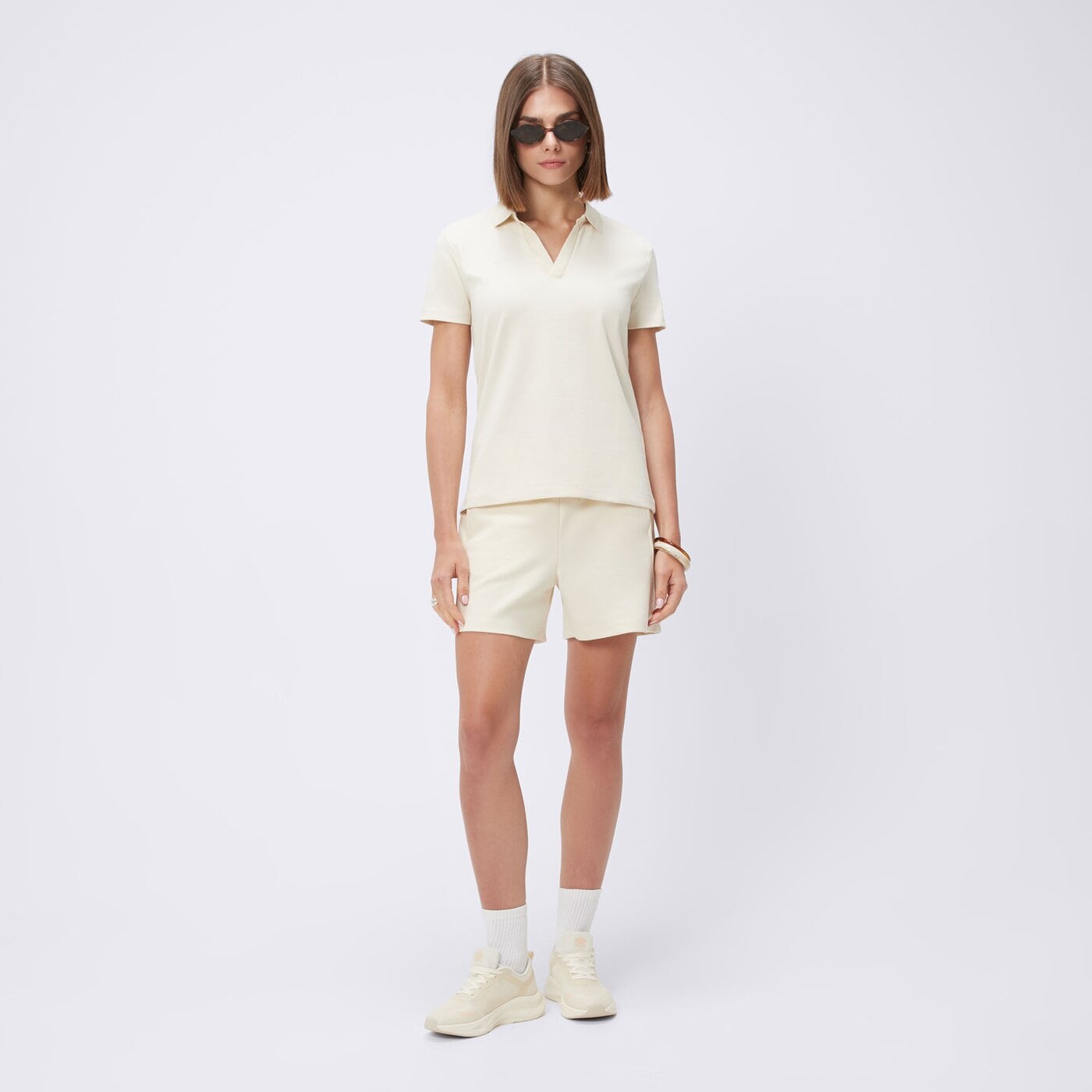 Koszulka polo damska UMBRO POLO ESS ul125pod02004 kolor beżowy