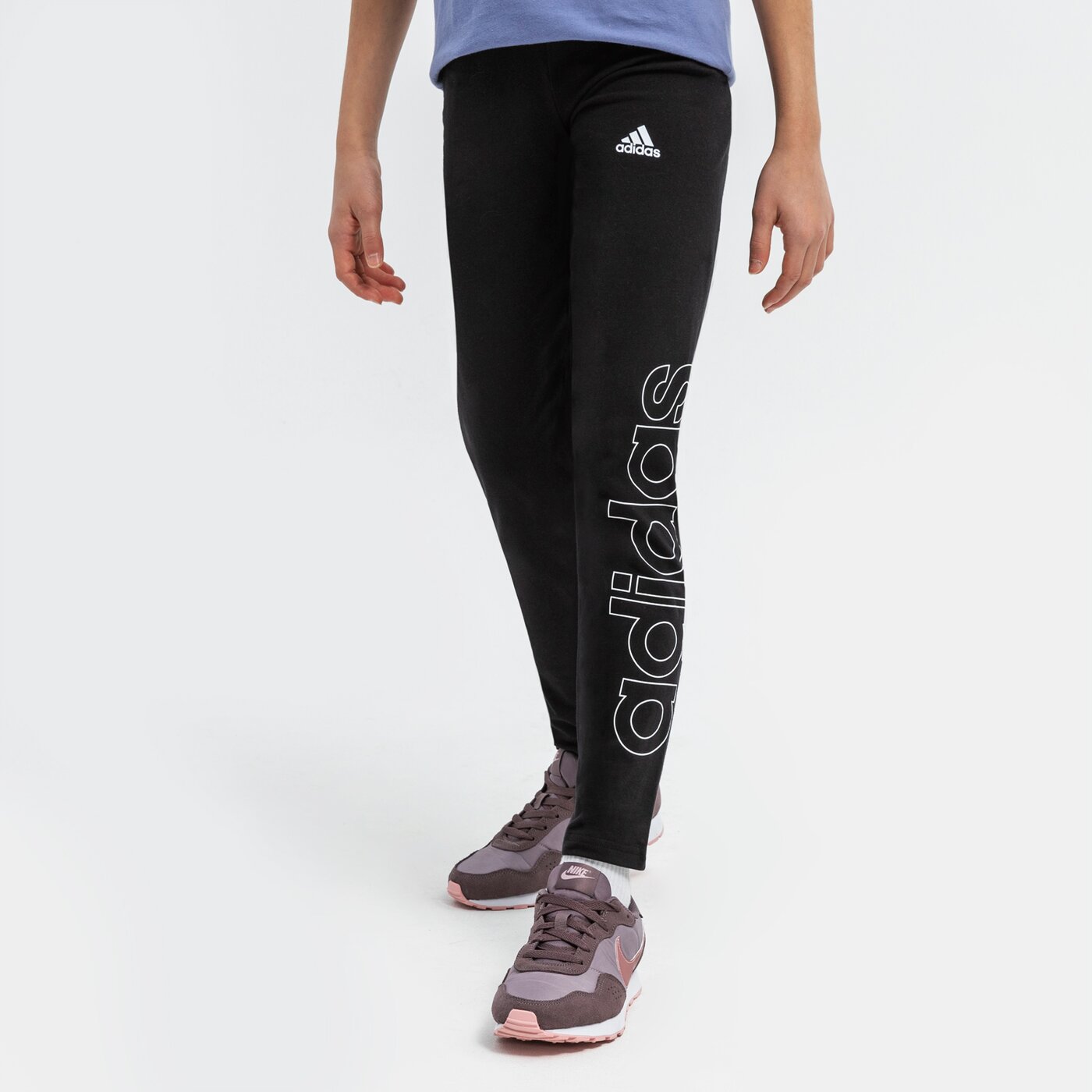 ADIDAS LEGGINGS G LIN LEG G (GN4044) Dziecięce | cena 71,99 PLN, kolor  czerwony | Spodnie adidas