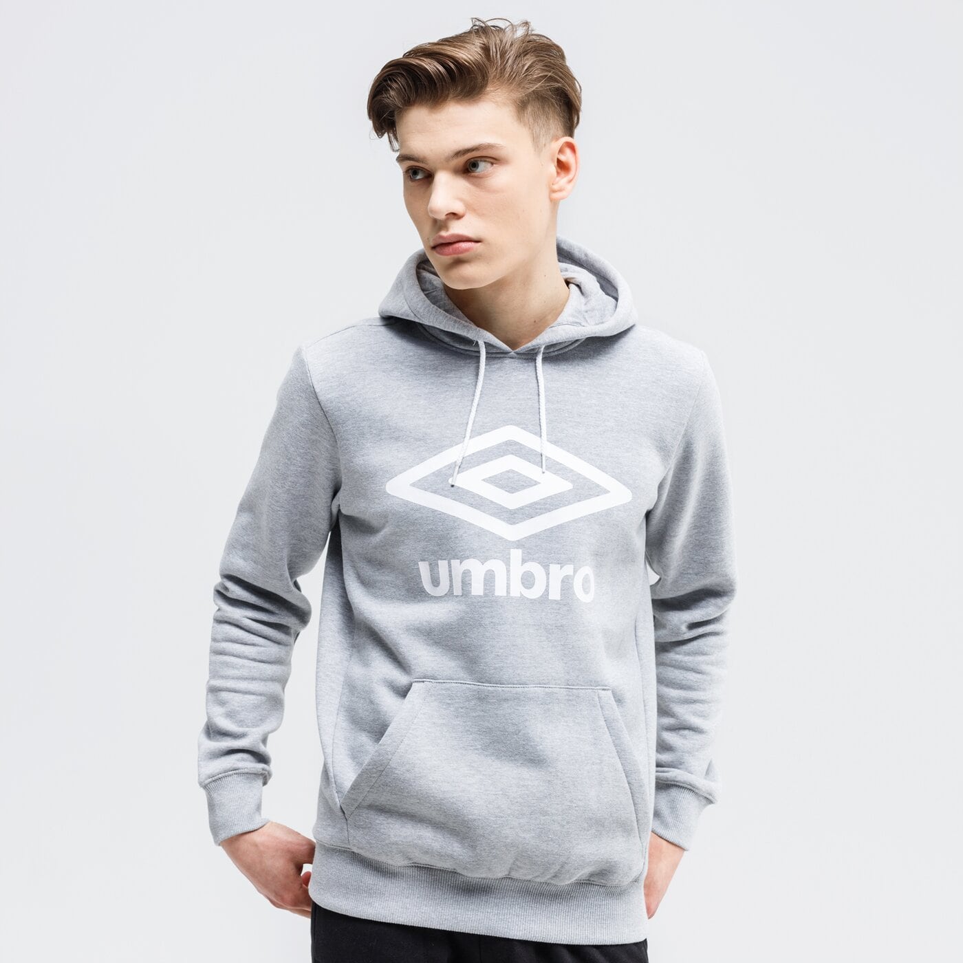 Bluza męska UMBRO BLUZA Z KAPTUREM FW LARGE LOGO 65629u-263 kolor szary