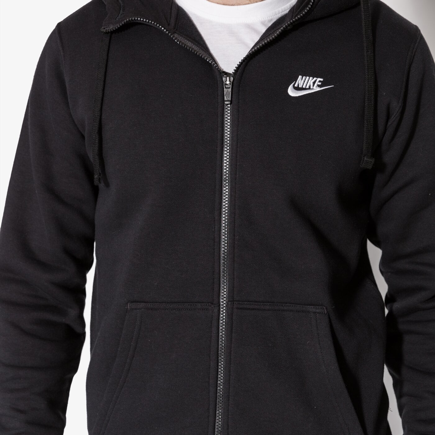 Bluza męska NIKE BLUZA M NSW HOODIE FZ FLC 804389010 kolor czarny
