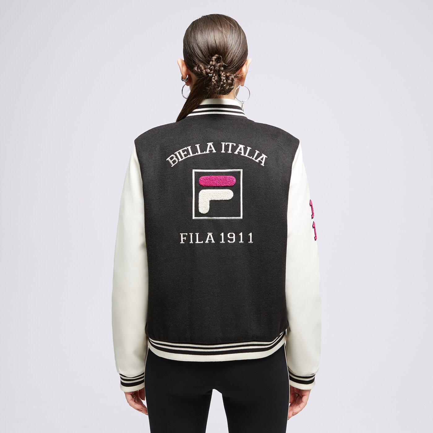 Kurtka przejściowa damska FILA KURTKA VRSTY BMBR JKT BK/PK gaiablk kolor czarny