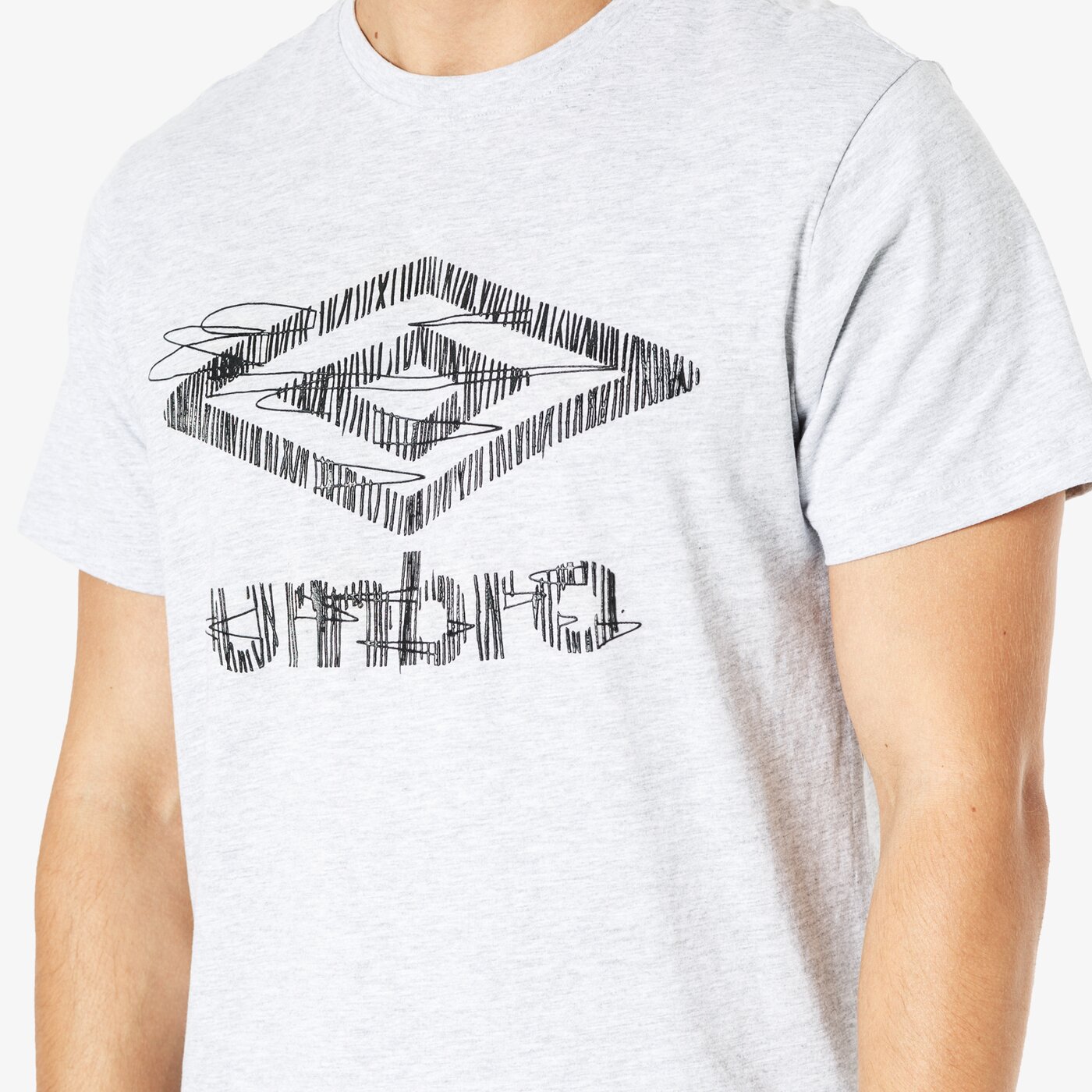 Koszulka męska UMBRO T-SHIRT SS LUSTY ul38tsm50001 kolor szary