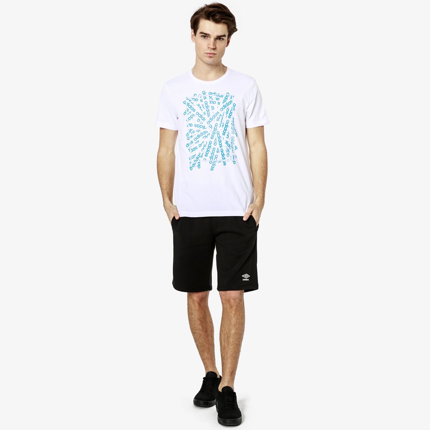 Koszulka męska ADIDAS T-SHIRT SS E LIN SCATTER T dv3043 kolor biały