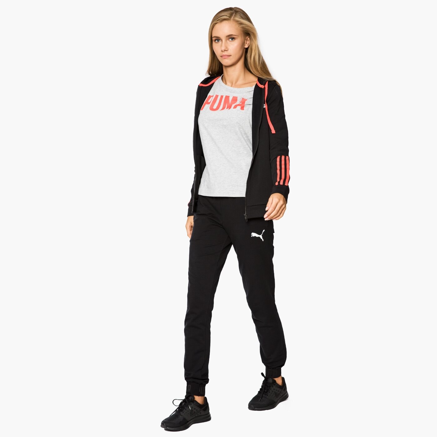 Koszulka damska PUMA T-SHIRT SS ATHLETIC W 59239104 kolor szary