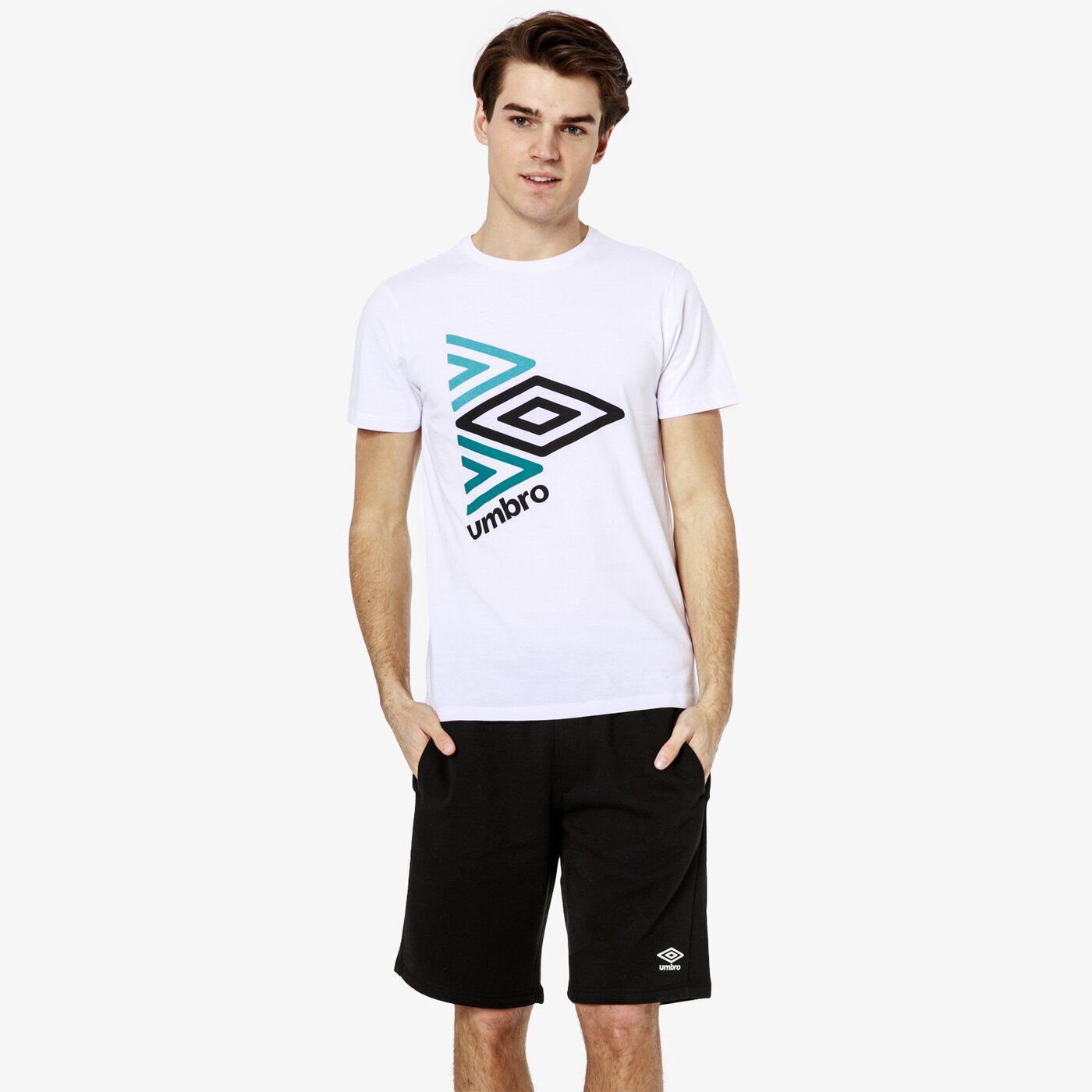 Koszulka męska UMBRO T-SHIRT SS ZANTO ul19tsm27002 kolor biały