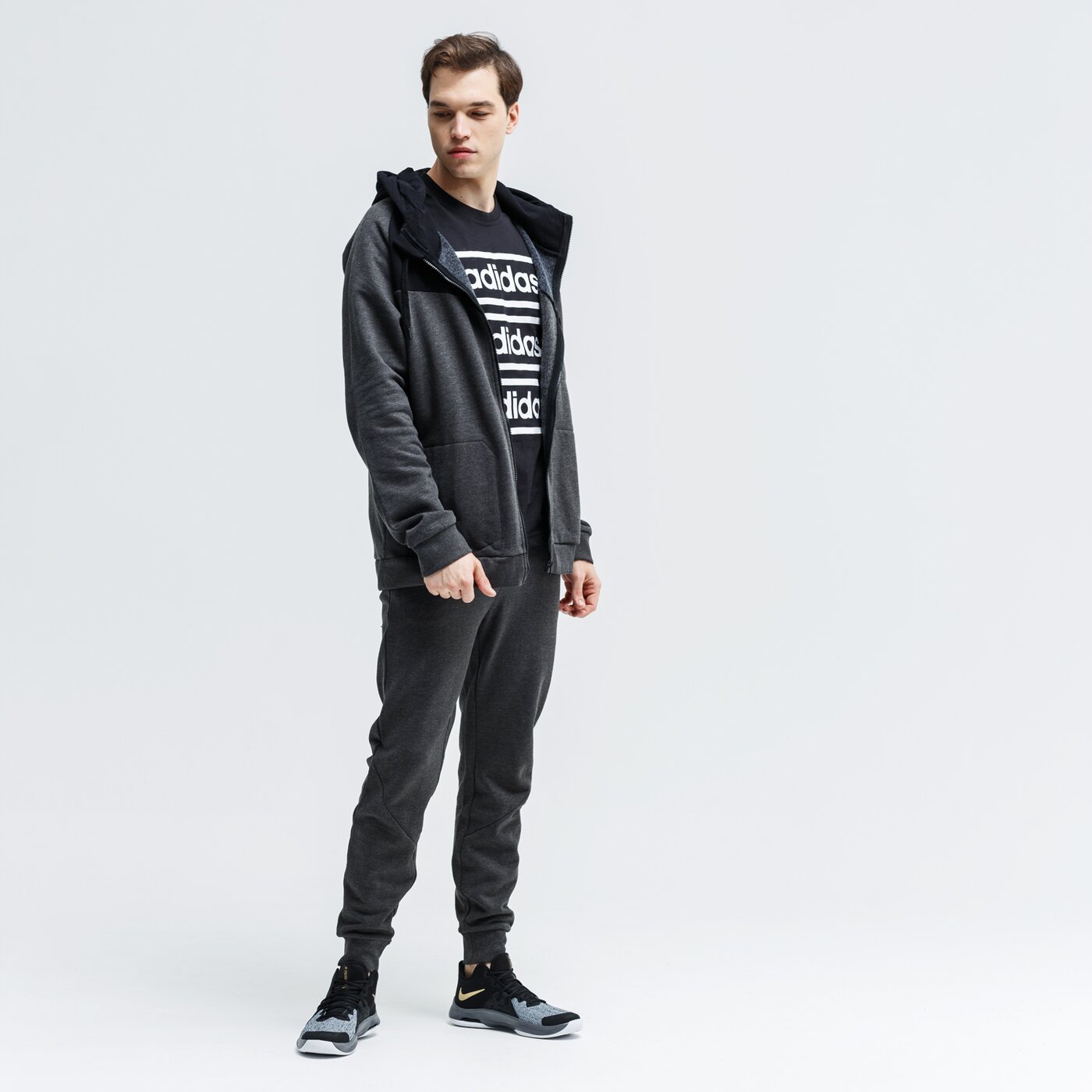 Bluza męska FEEWEAR BLUZA ROZPINANA Z KAPTUREM HEDGEHOG fw39blm29001 kolor szary