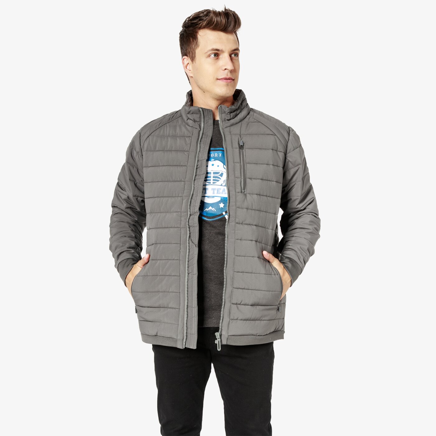 Kurtka zimowa męska FEEWEAR KURTKA PECOS fw38kum34001 kolor szary