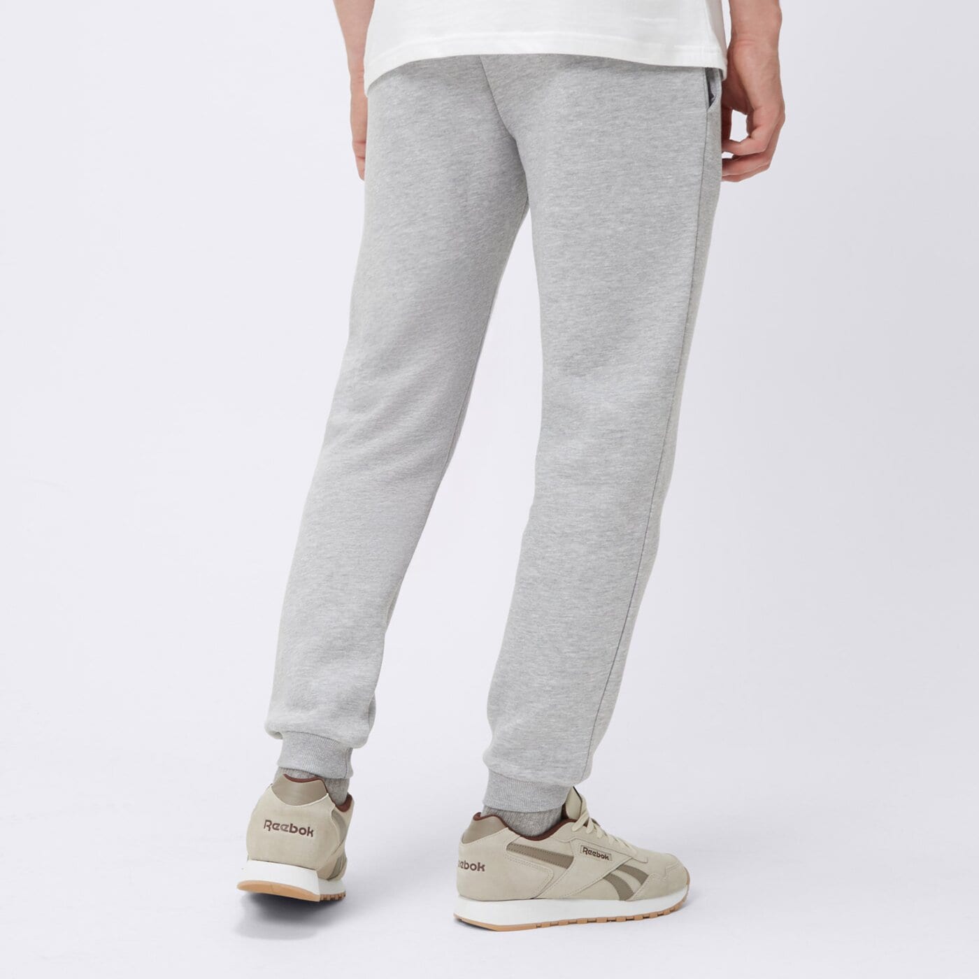 Spodnie dresowe męskie REEBOK SPODNIE ANDRE SMALL LOGO CUFFED 100240232 kolor szary