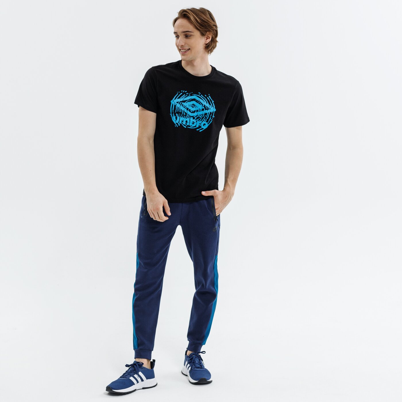 Koszulka męska UMBRO T-SHIRT NENEKO ul321tsm01001 kolor czarny