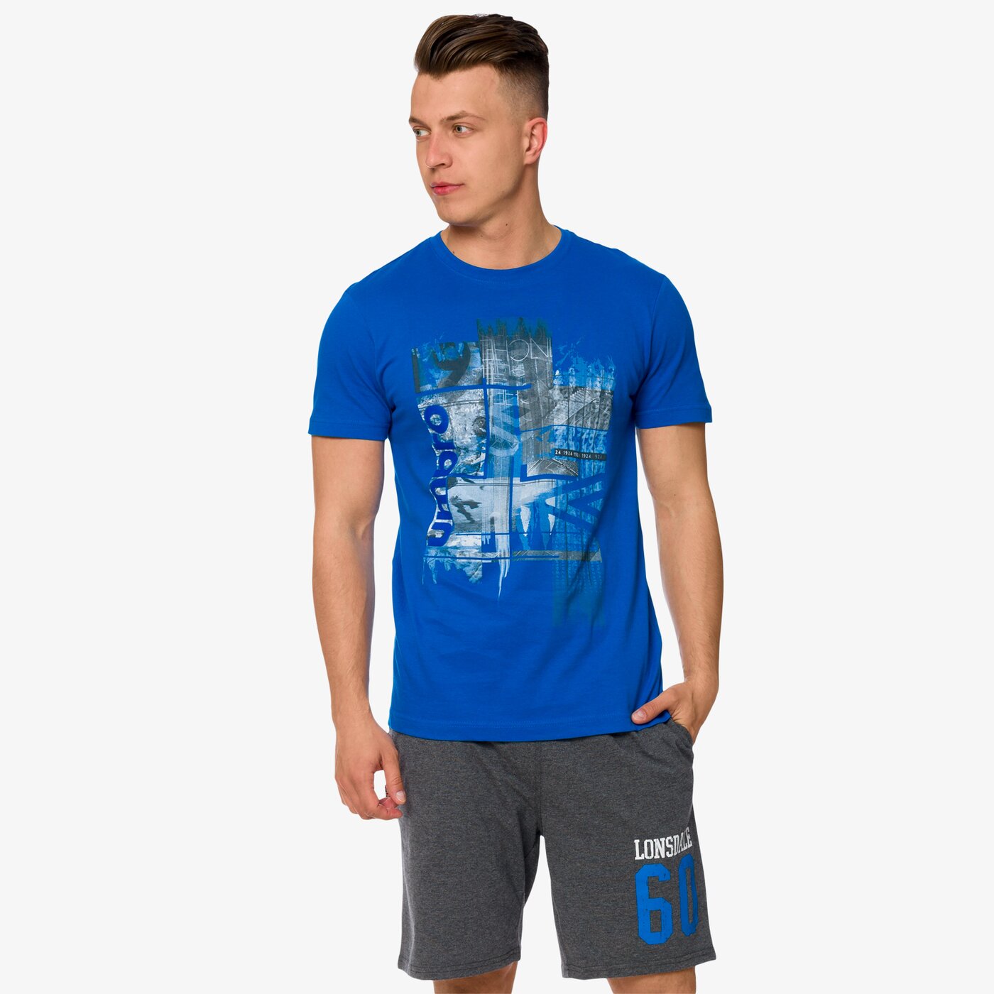 Koszulka męska UMBRO T-SHIRT SKIDO ul17tsm33001 kolor niebieski