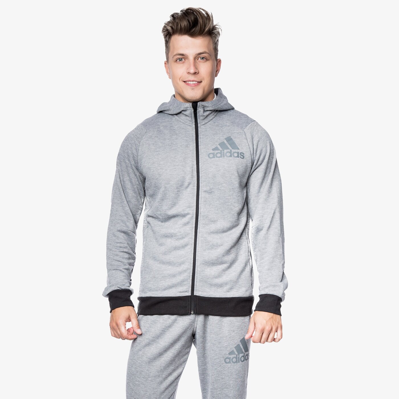 Bluza męska ADIDAS BLUZA PRIME HOODIE ak0706 kolor szary