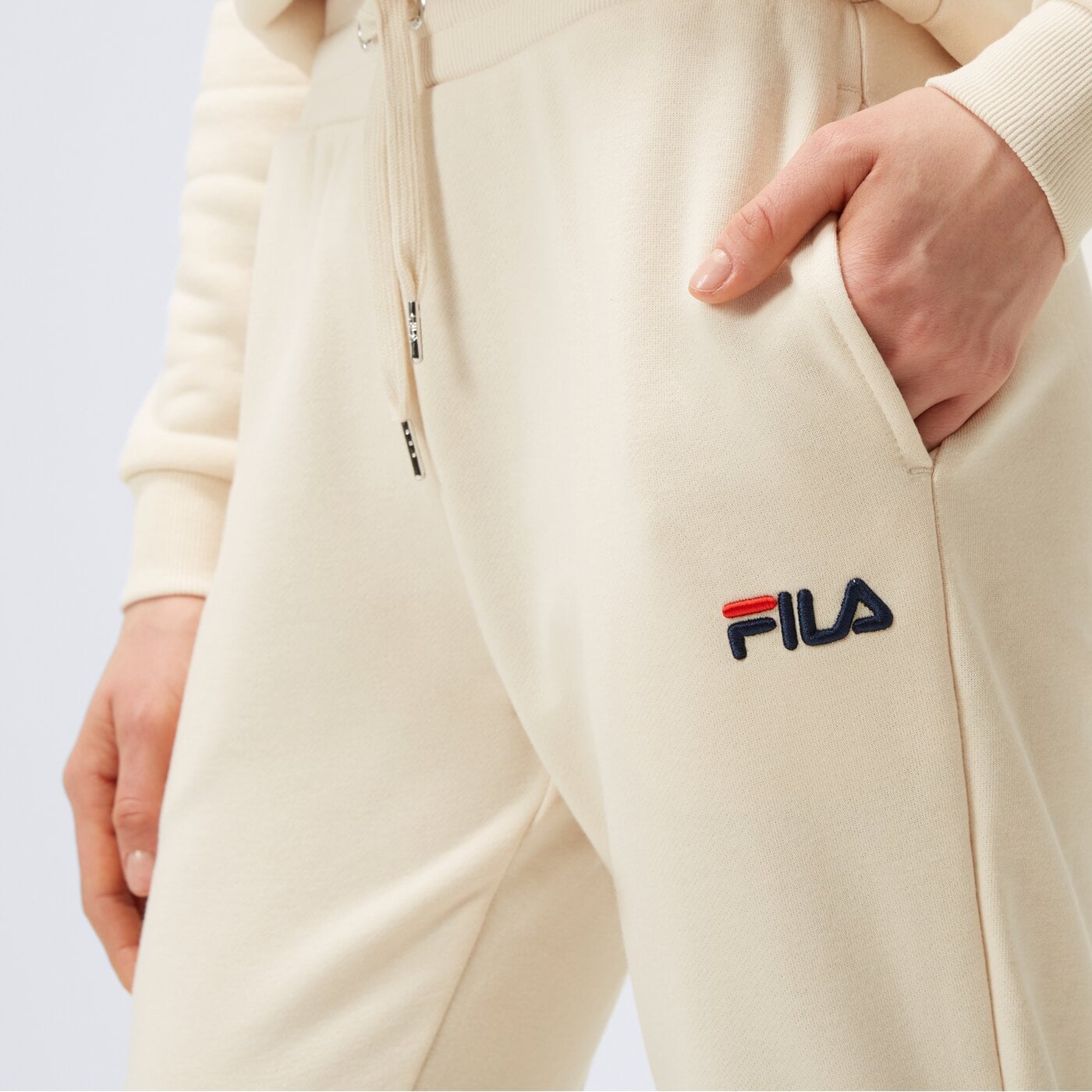 Spodnie dresowe damskie FILA SPODNIE HALLS FL ss23spw423760 kolor beżowy