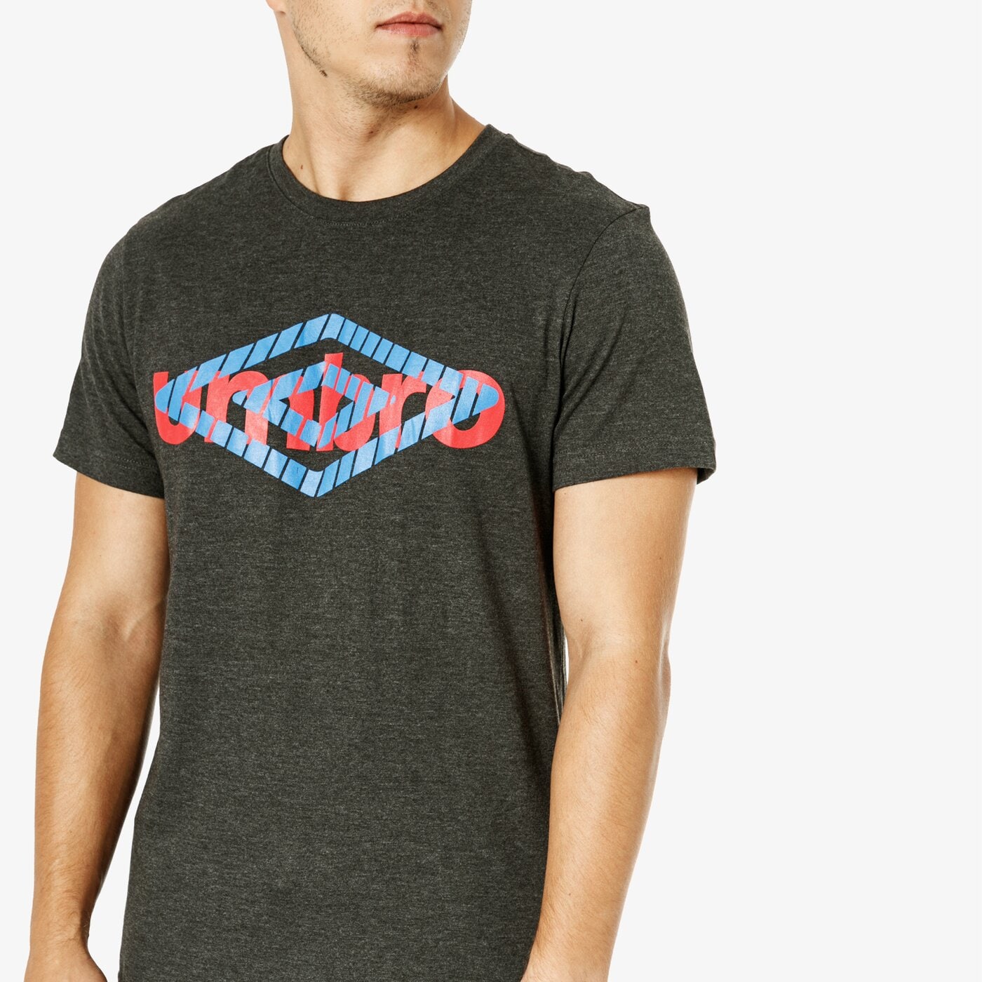 Koszulka męska UMBRO T-SHIRT SS HEFTY ul38tsm41001 kolor szary
