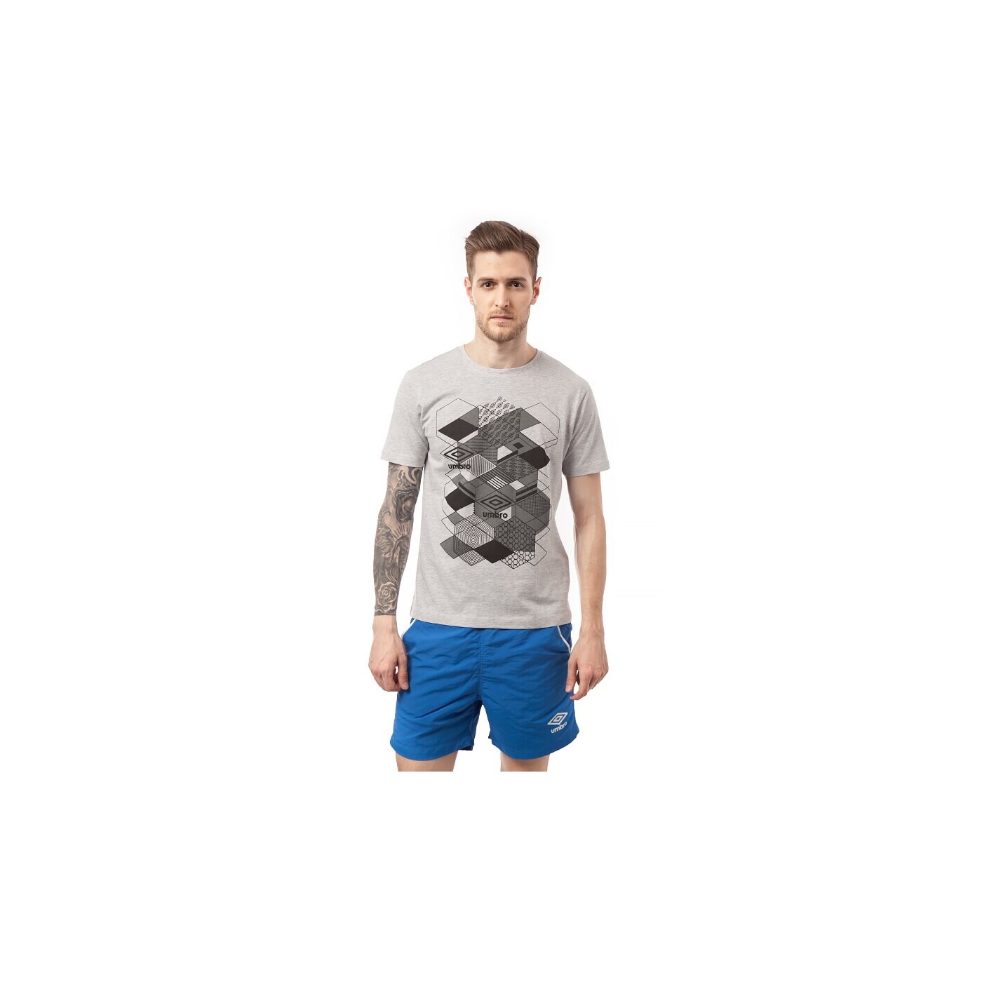 Koszulka męska UMBRO T-SHIRT ZEUS ul15tsmpr022 kolor biały