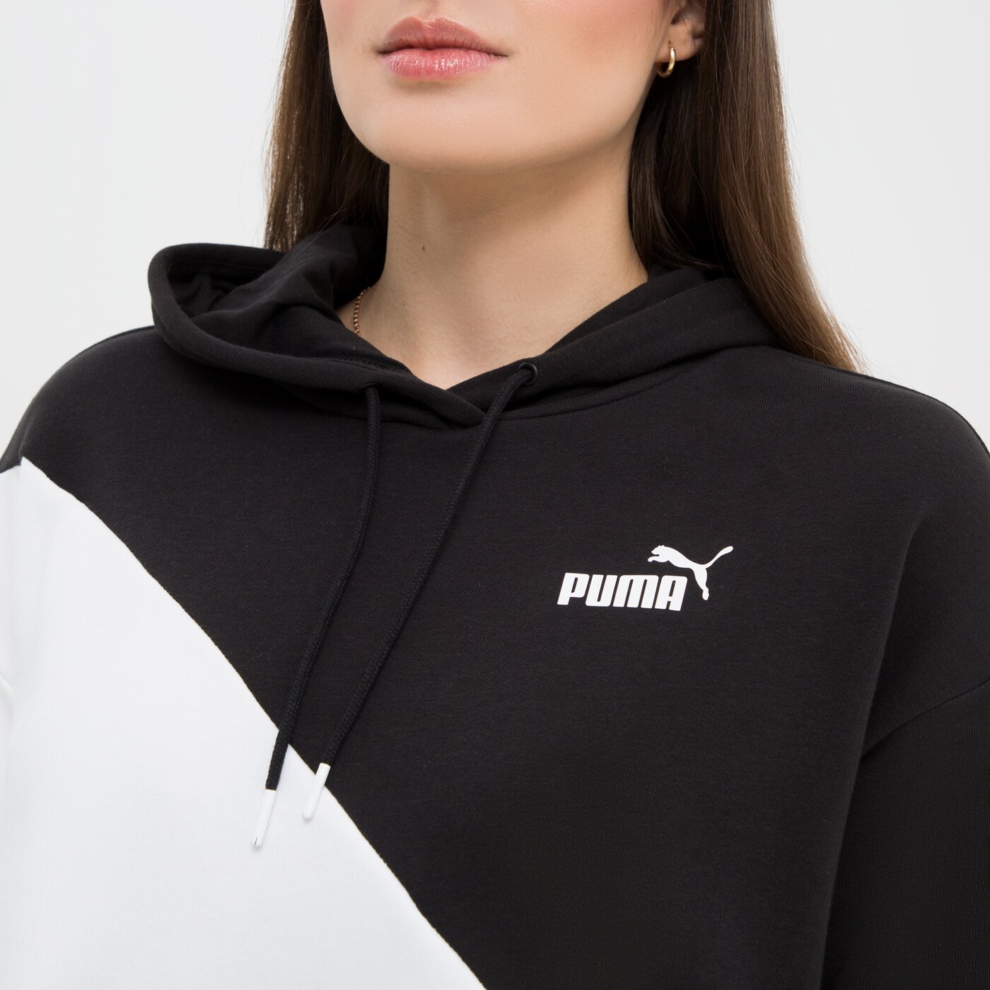 Bluza damska PUMA BLUZA Z KAPTUREM PUMA POWER CAT TR 673977 01 kolor czarny