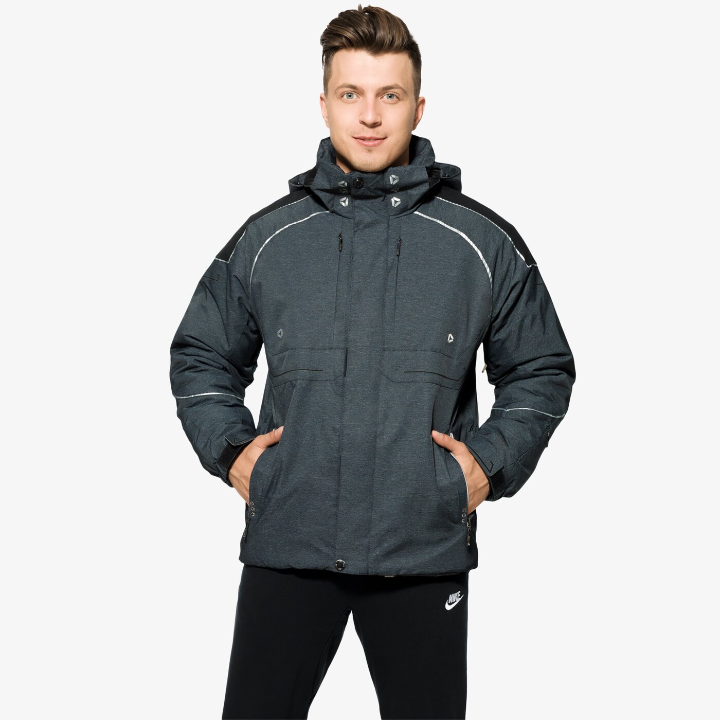 Kurtka zimowa męska FEEWEAR KURTKA ORSO fwp37kum01001 kolor szary