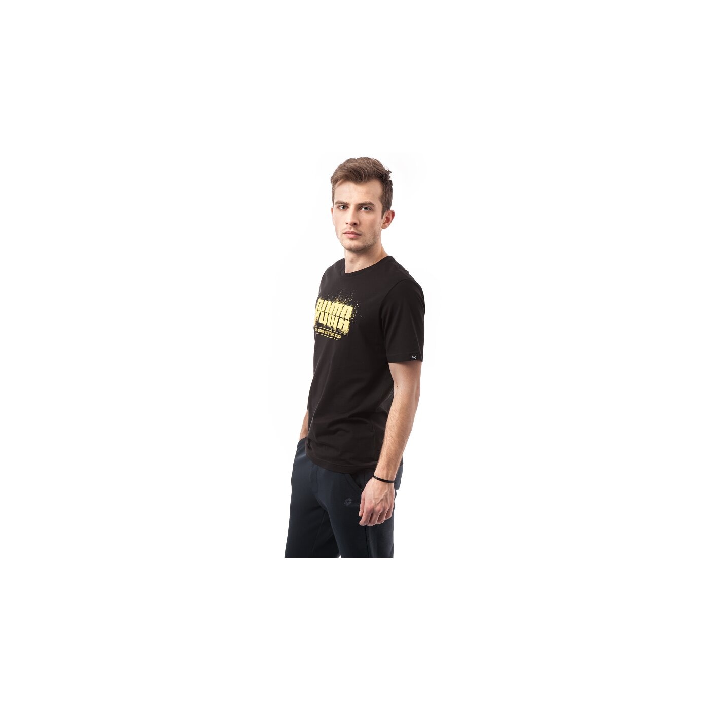 Koszulka męska PUMA T-SHIRT PUMA AROUND 83242901 kolor czarny