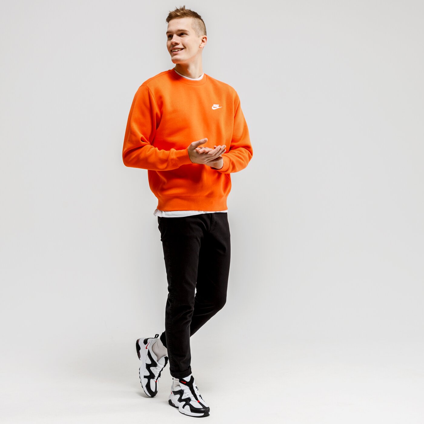 Bluza męska NIKE BLUZA SPORTSWEAR CLUB bv2662-837 kolor pomarańczowy