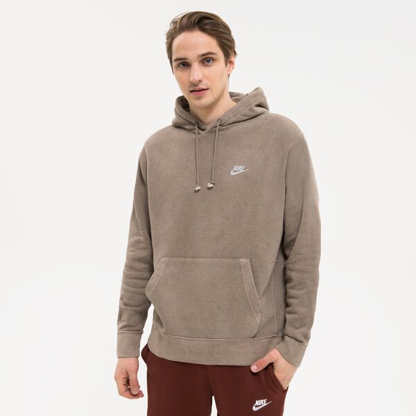 Bluza męska NIKE BLUZA M NK CLUB+ PO HOODIE REVIVAL dq4663-040 kolor brązowy
