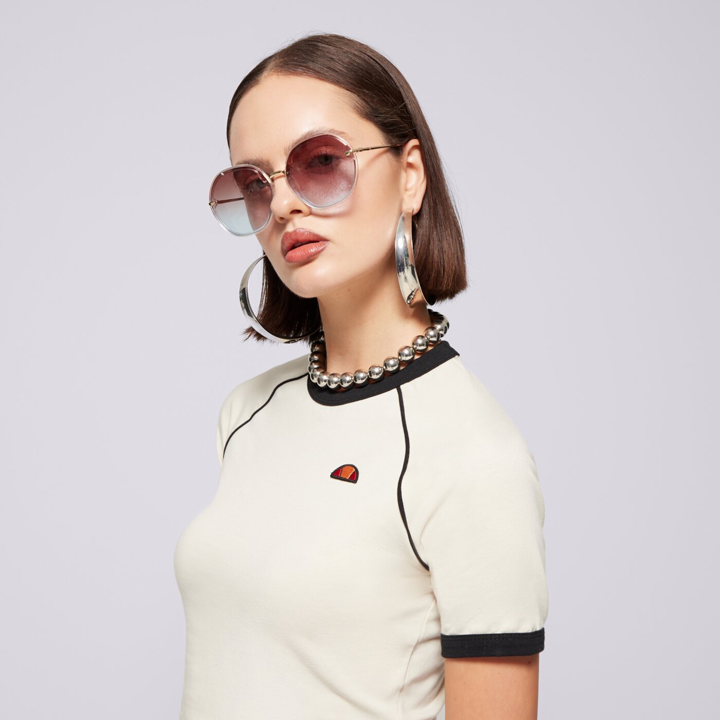 Koszulka damska ELLESSE T-SHIRT CHEVALIER TEE BEIGE sgx20927214 kolor beżowy