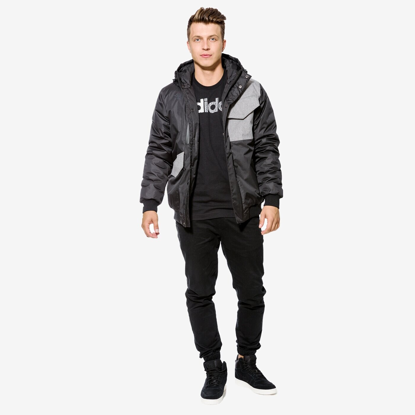 Koszulka męska ADIDAS T-SHIRT LINEAR KNITTED cd9266 kolor czarny