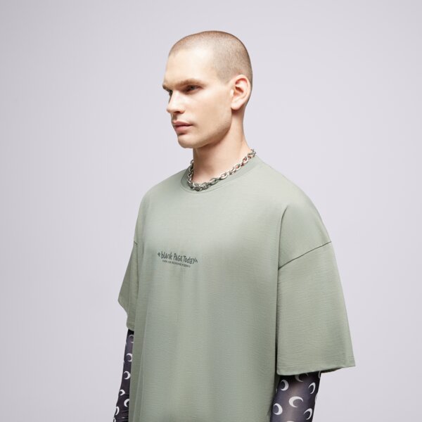 S.NOW JOB SIZEER T SHIRT “BLANK PAGE”-OLIVE si123tsu50003 kolor zielony