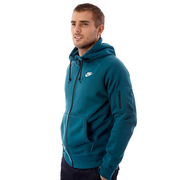 Bluza męska NIKE BLUZA NIKE AW77 FLC FZ HOODY 598759303 kolor zielony